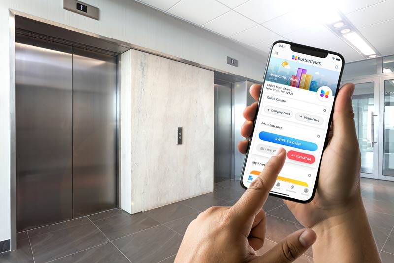 An app that gives resident access to a property that is managed by an access control system.